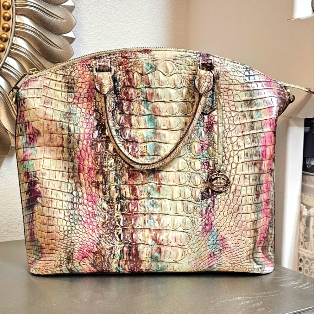 Brahmin Large Duxbury Satchel Amethyst Melbourne
